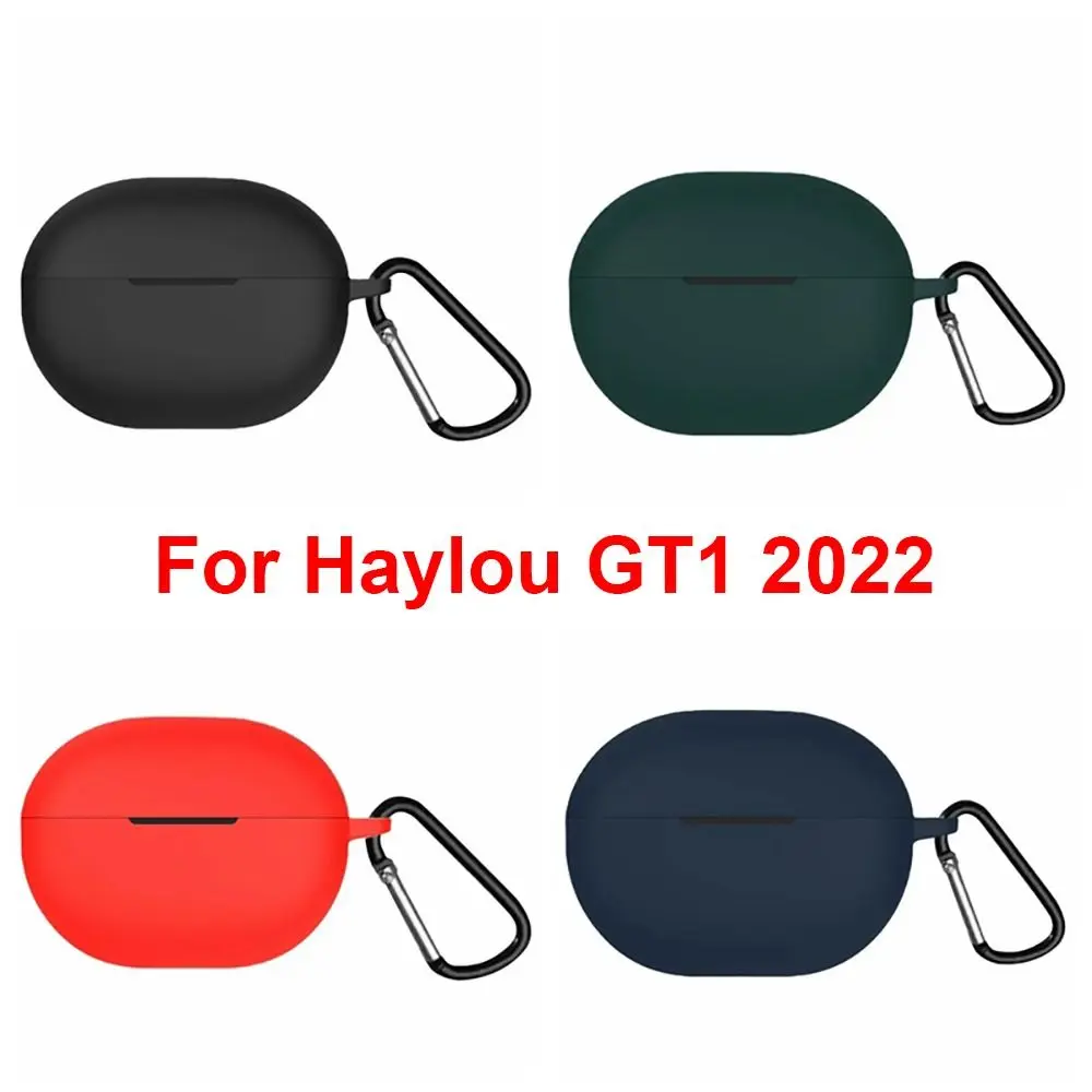 Силиконовый защитный чехол для наушников, моющийся беспроводной чехол для наушников с защитой от падения, пылезащитный, однотонный цвет для Haylou GT1 2022