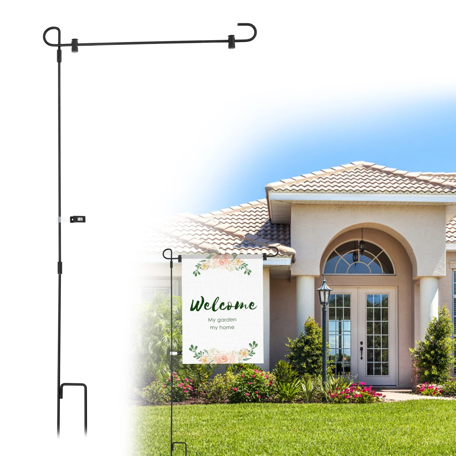 Soporte De Bandera Para Decoración De Pared, Postes