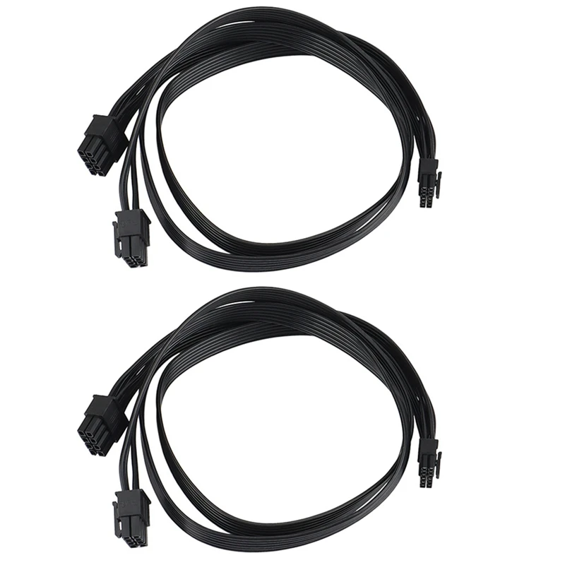 

2X Dual Pcie 8 Pin Male To Mini 12 Pin GPU Power Cable For Geforce RTX 30 Series For EVGA/Seasonic Modular PSU,23.5Inch