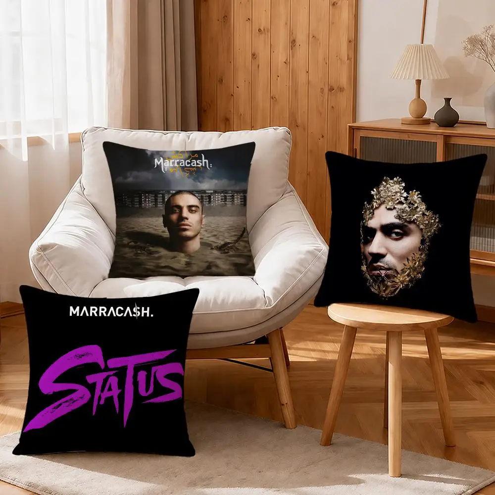 Rapper Marracash Cushion Cover Linen Anti-Mite Antibacterial Cushion Cover Invisible Zipper Sofa Decor