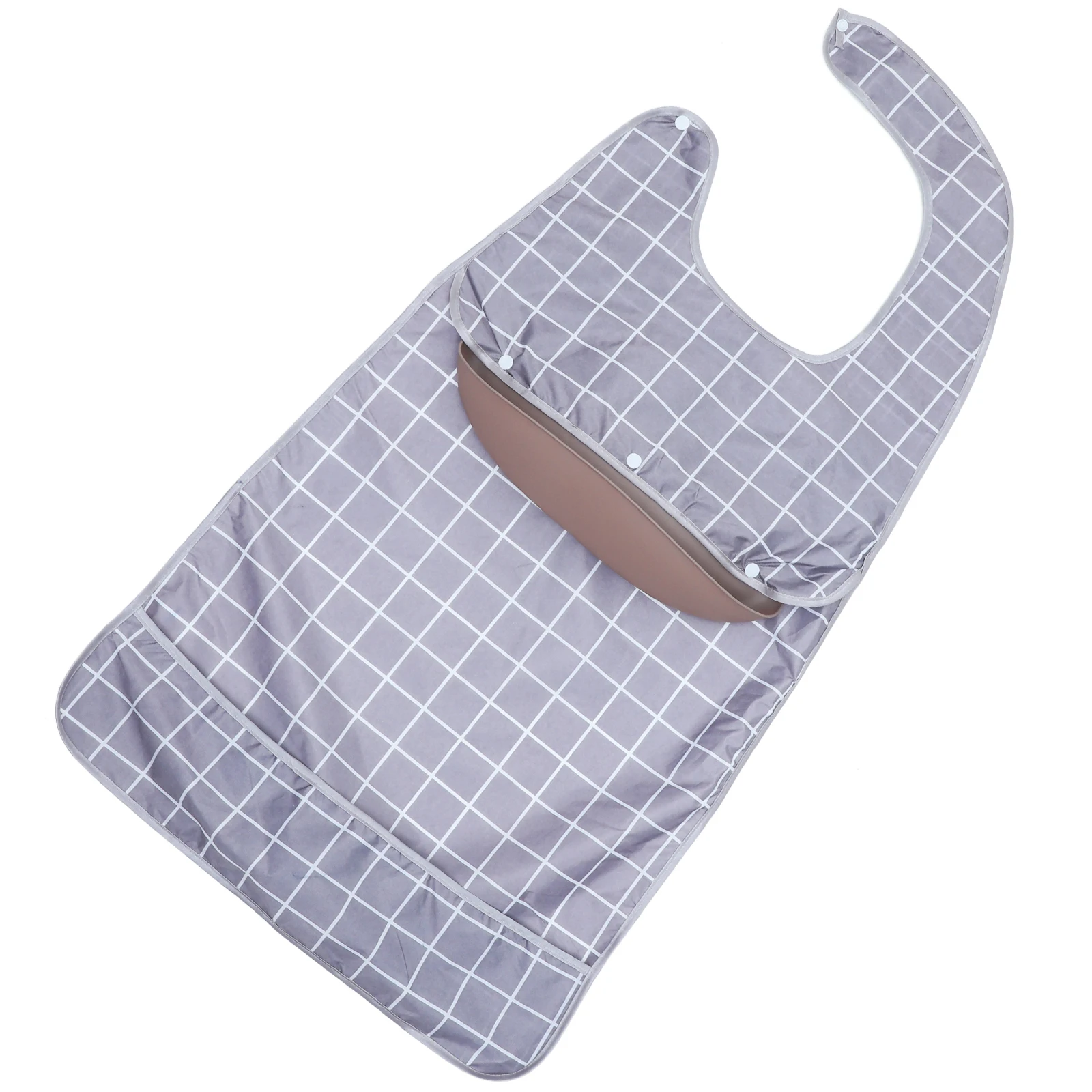 

Waterproof Dinner Bibs for Adults Senior Eating Reusable Washable Clothing Protector Tpu Polyester Practical Daily Life Elderly
