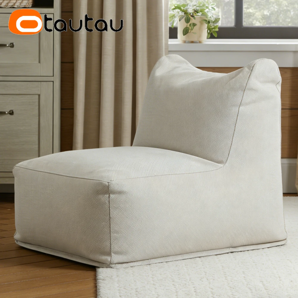 

OTAUTAU Bean Bag Lounger Cover Thick Cotton Pouf Chaise Lounge Beanbag Cover SF608【No Filler!Please Buy Filler Yourself!】