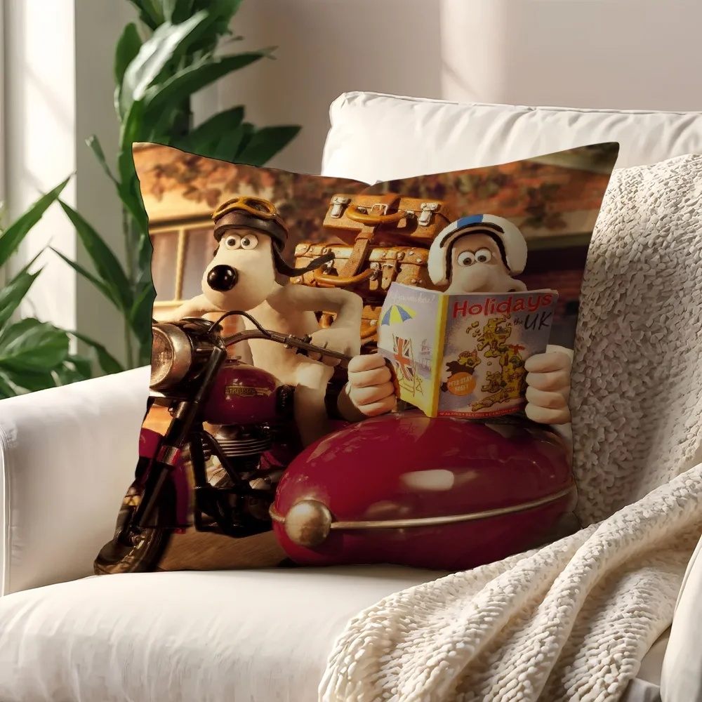 Cartoon W-Wallace and G-Gromit Pillow Case Home Sofa living Room Office Shop Cover Printing Comfort Decoration Nordic Simplicity