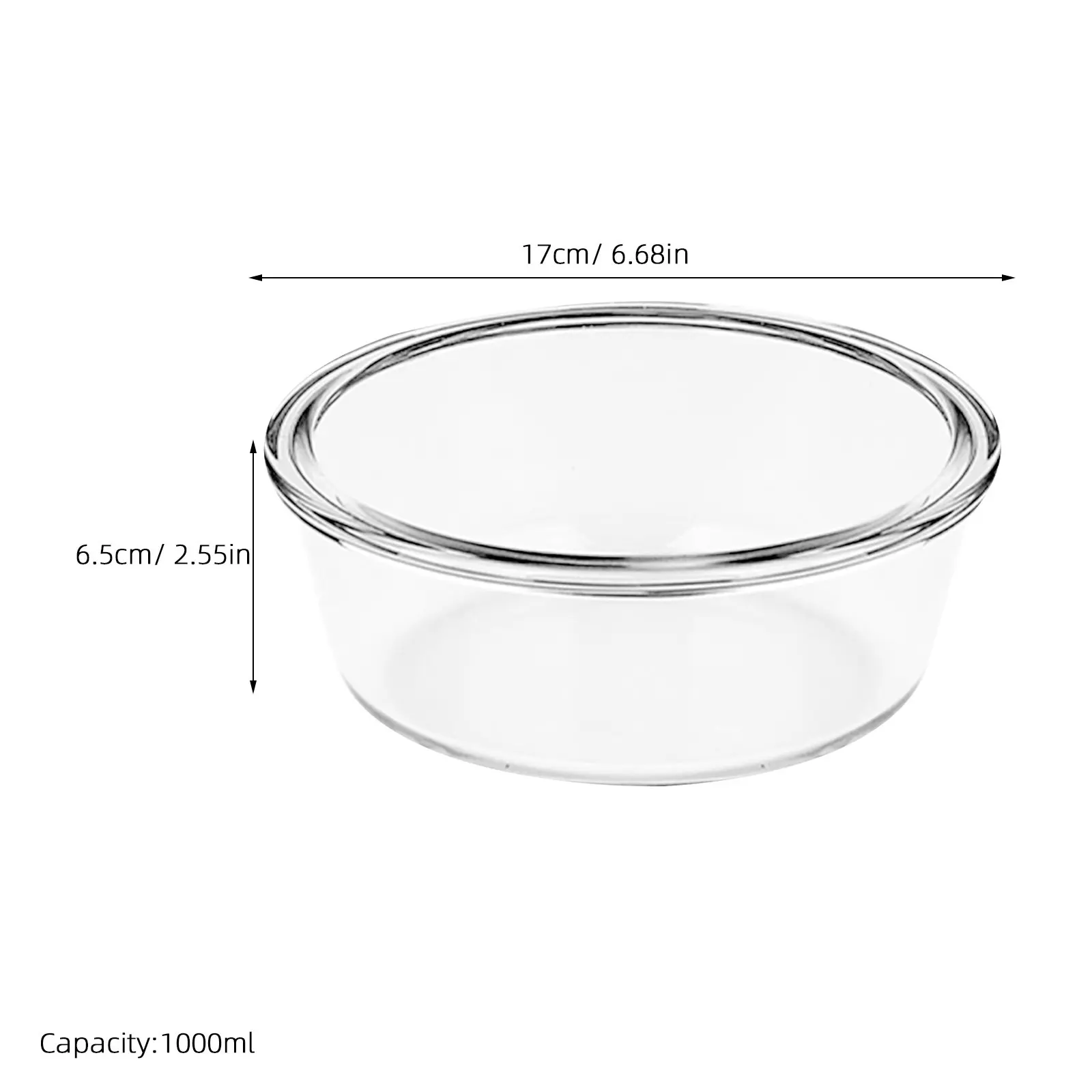 2Pcs Air Fryer Glass Bowls Heat Resistant Small Oven Safe Baking Dishes Borosilicate Glass Cookware for Steaming Eggs Cheese