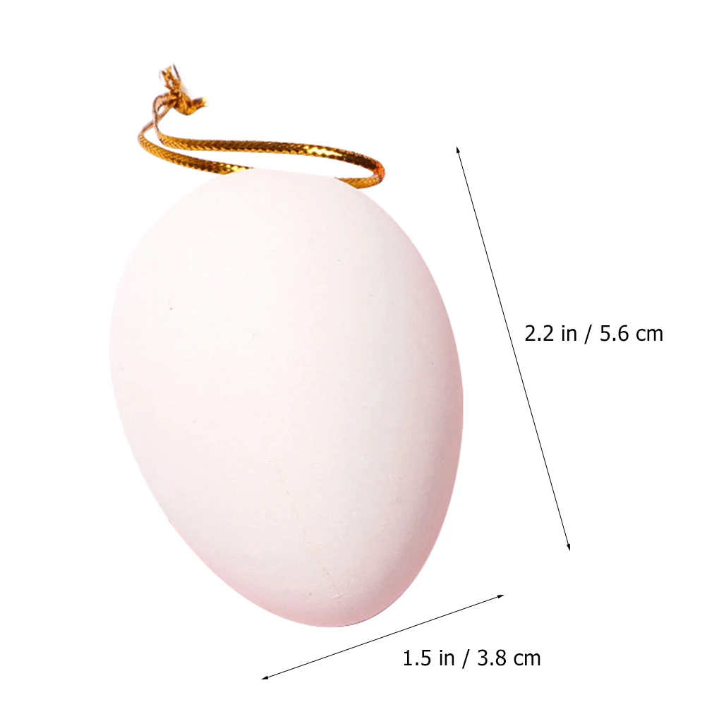 

48Pcs Plastic Easter Eggs DIY Graffiti Imitation Hanging Ornaments Smooth Surface Kids Easter Holiday Decorations Party Supplies