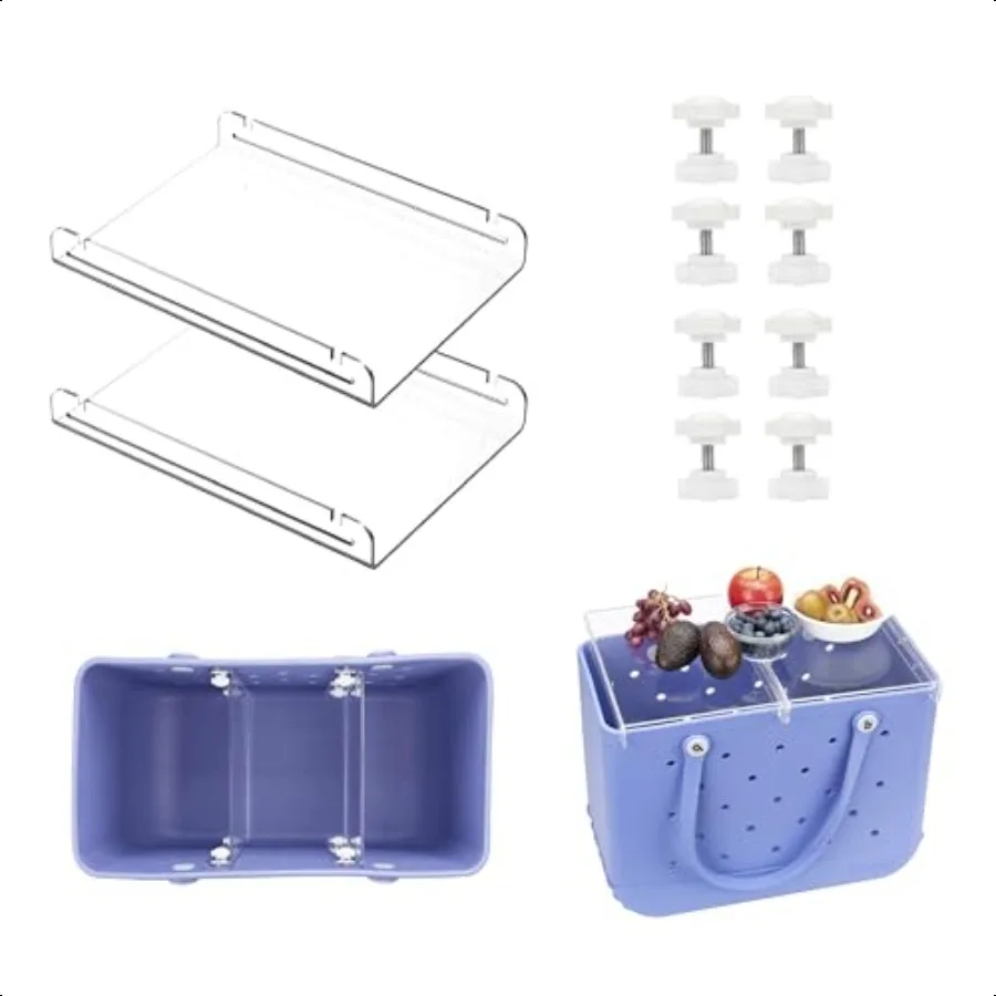 

Upgraded Topper Tray Divider Tray ALLINONE High Transparency Acrylic Waterproof Sandproof Organizer Inserts For XLarge Bogg Bea