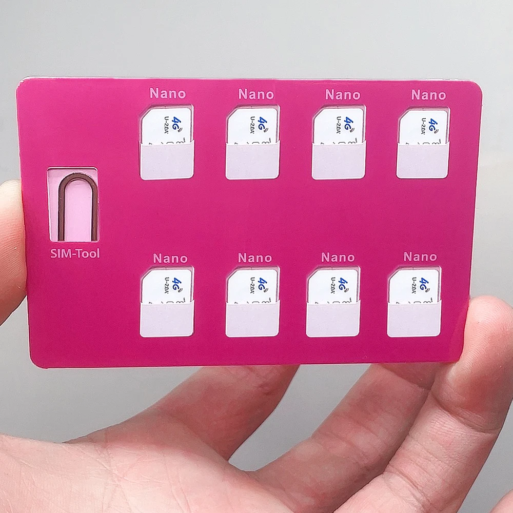 Nano Card and Pin Holder, Holds 8 Pcs Nano Cards and iPhone Pin