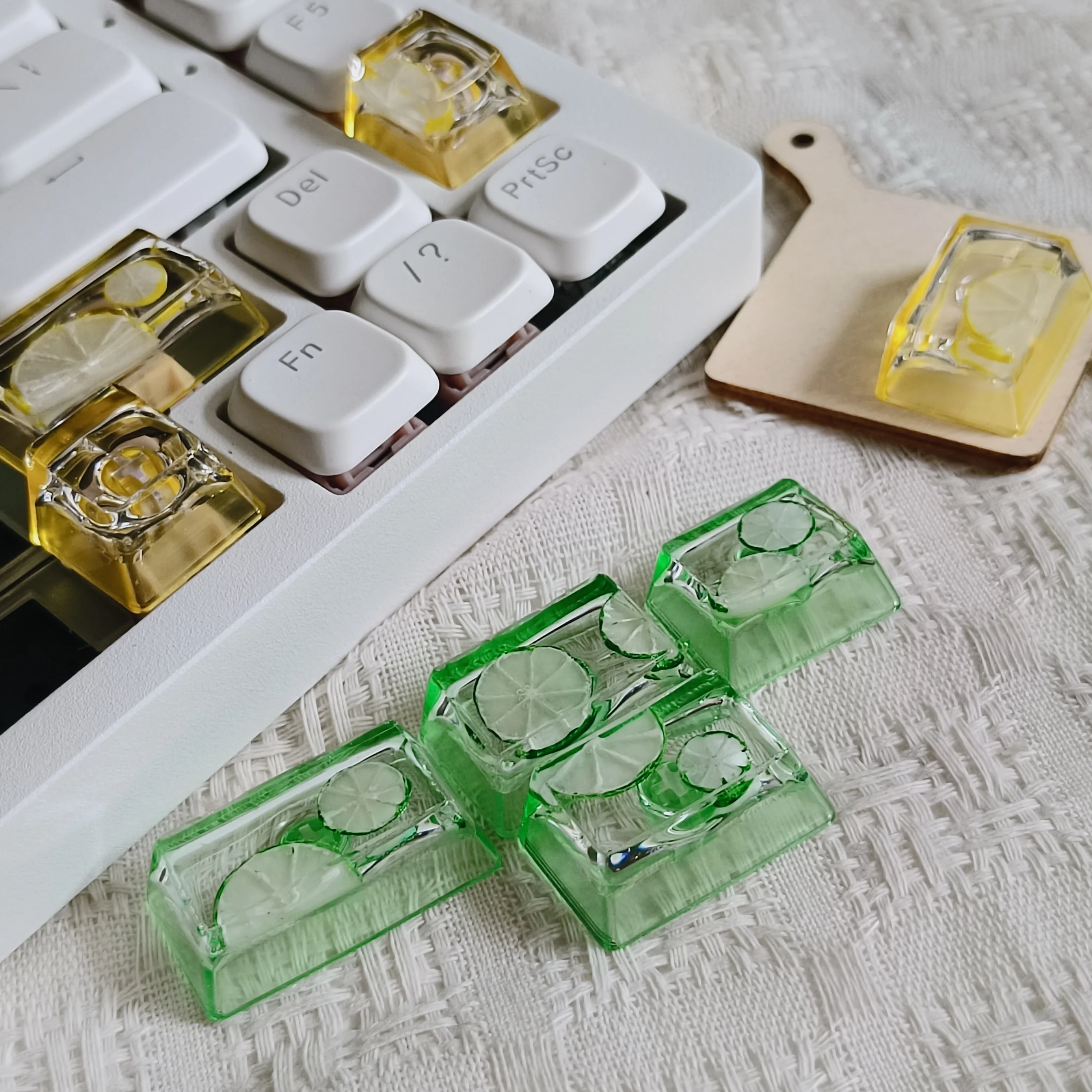 Lemon Keycap OEM MDA Custom Caps ESC 1.25U Ctrl 1.5U Tab 1.75U Caps Shift 2U Backspace 2.25U Enter 2.75U Mechanical Keyboard Cap