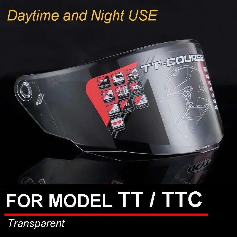 For KYT TT Course Motorcycle Helmet Full Face Helmet Visor Shield Lens Motorcycle Accessories Windshield TTC VESC-8 Capacete - Image 7