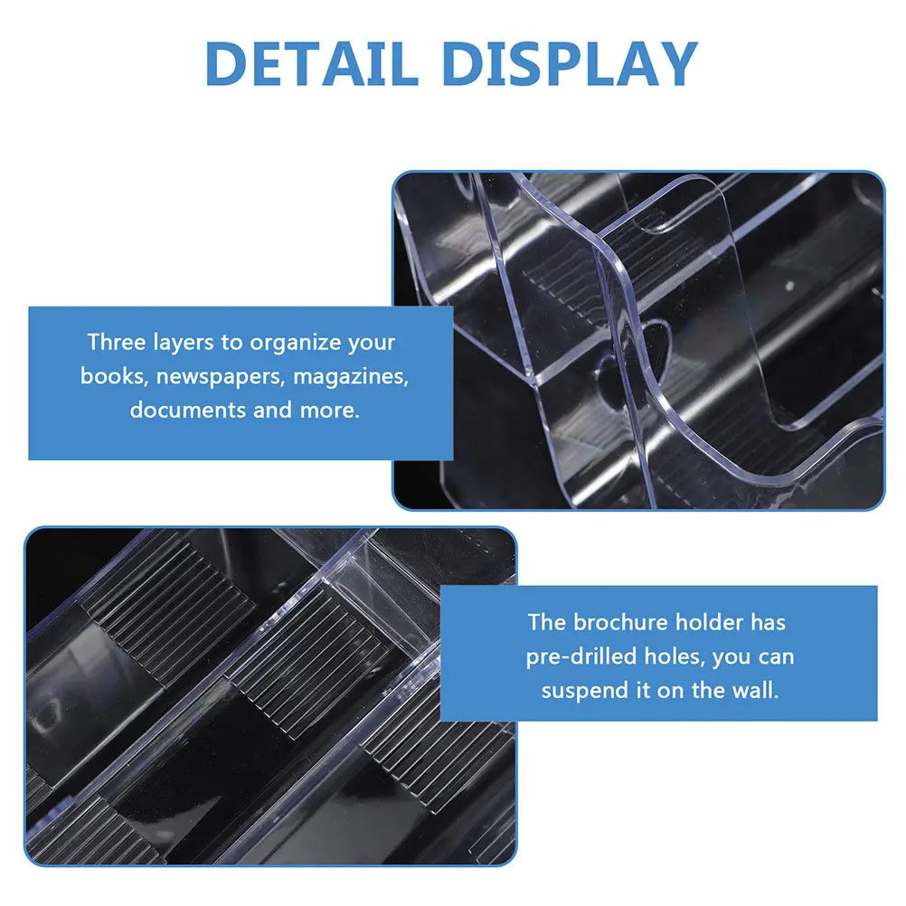 

2pcs A5 Acrylic Document Holder Clear Paper Display Stand For Office Desk Study Room Brochures Holder Card Organizer Tabletop