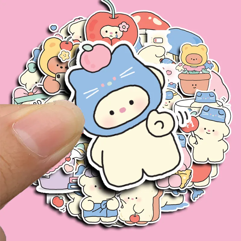 Autocollants de dessin animé doux et mignon, 40 pièces, décalcomanies sur le thème des fruits ours pour journaux, bouteilles d'eau, coque de téléphone, décor, enregistrement, magasin YourLife