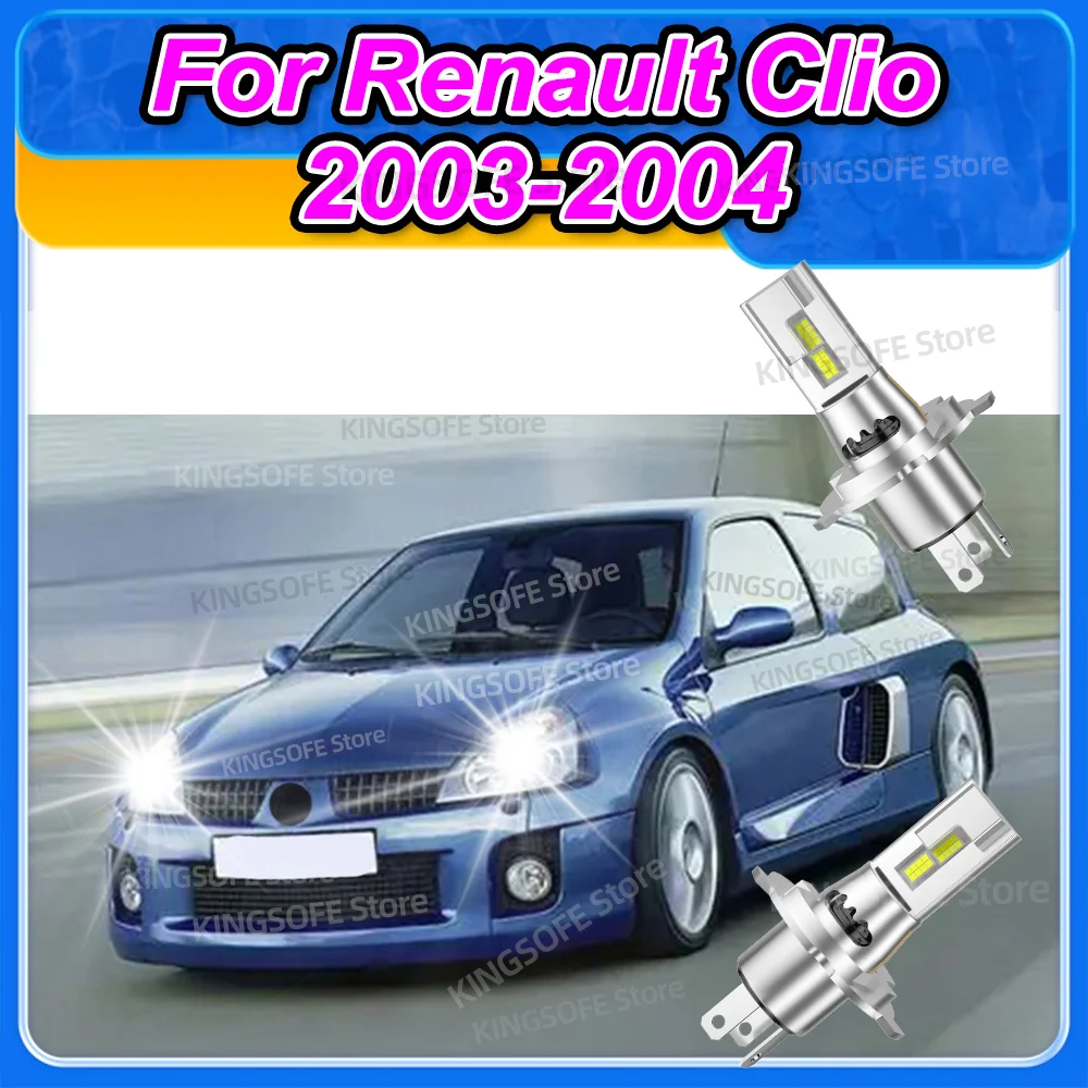 

2Pc 180W LED Bulb Turbo Headlight 6000K Powerful Best Mini Lamp with Fan For Renault Clio 2003-2004