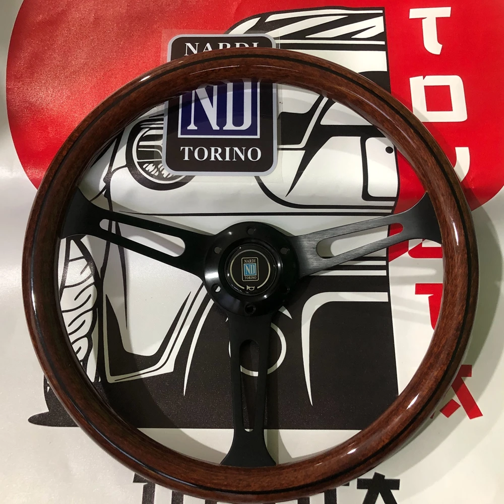 

Nardi Classic Universal 15Inch Racing Nardi ABS Wood Steering Wheel Car JDM Wood Steering Wheel Volantes For VW HONDA TOYOTA BMW