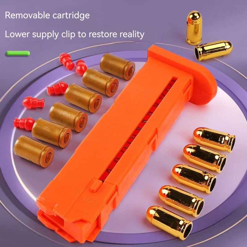 M1911 Toy Gun Shell Ejected Soft Bullet Pistol Manual with Bullets Multi Color Desert Eagle Blaster for Adults Kids Boys