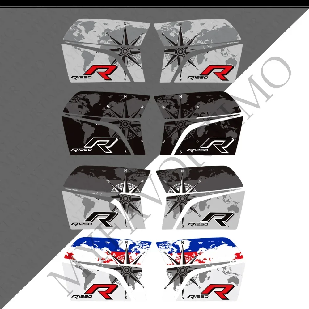 For BMW R1200R R1250R R 1200 1250 R R1200 R1250 Tank Pad Trunk Luggage Cases Panniers Stickers Decals