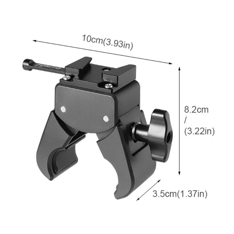 Q6RC v Mount Battery Clip مع ملحق إضاءة Tripod Clamp Campo Clamp الكبير لملحقات آمنة للأرواح الثلاثة #6