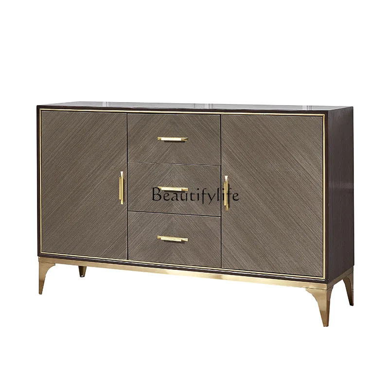 

American Hallway Light Luxury Chest of Drawers Solid Wood Household Storage Simple Modern Side Cabinet Wall Lobby