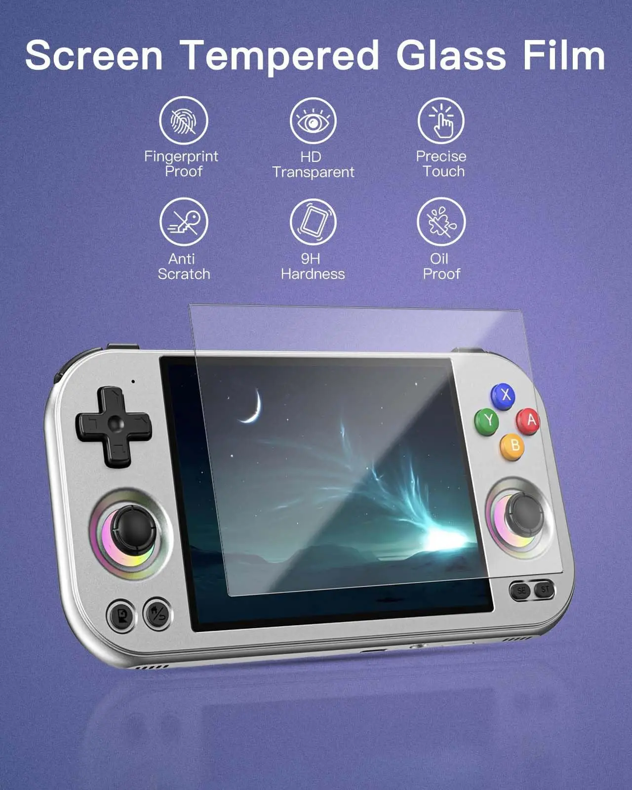 Protective Film for Anbernic RG477M Game Consoles HD Lens Protector Scratch-resistant Tempered Glass Films Gaming Accessories