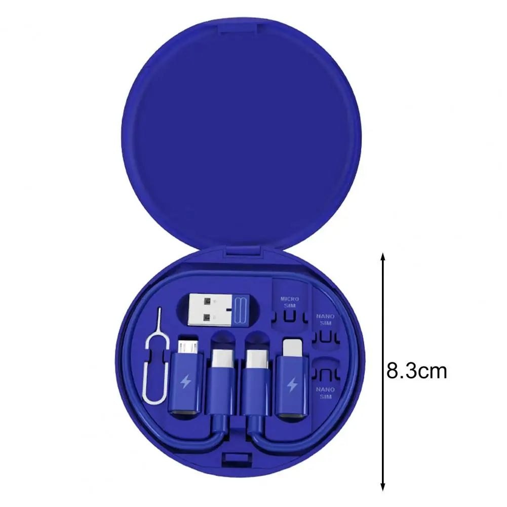 Data Cable Adapter Box USB 8-Pin for Android Convertor SIM Card Removal Pin Storage Slots Multi-function High Power Type-C Charg