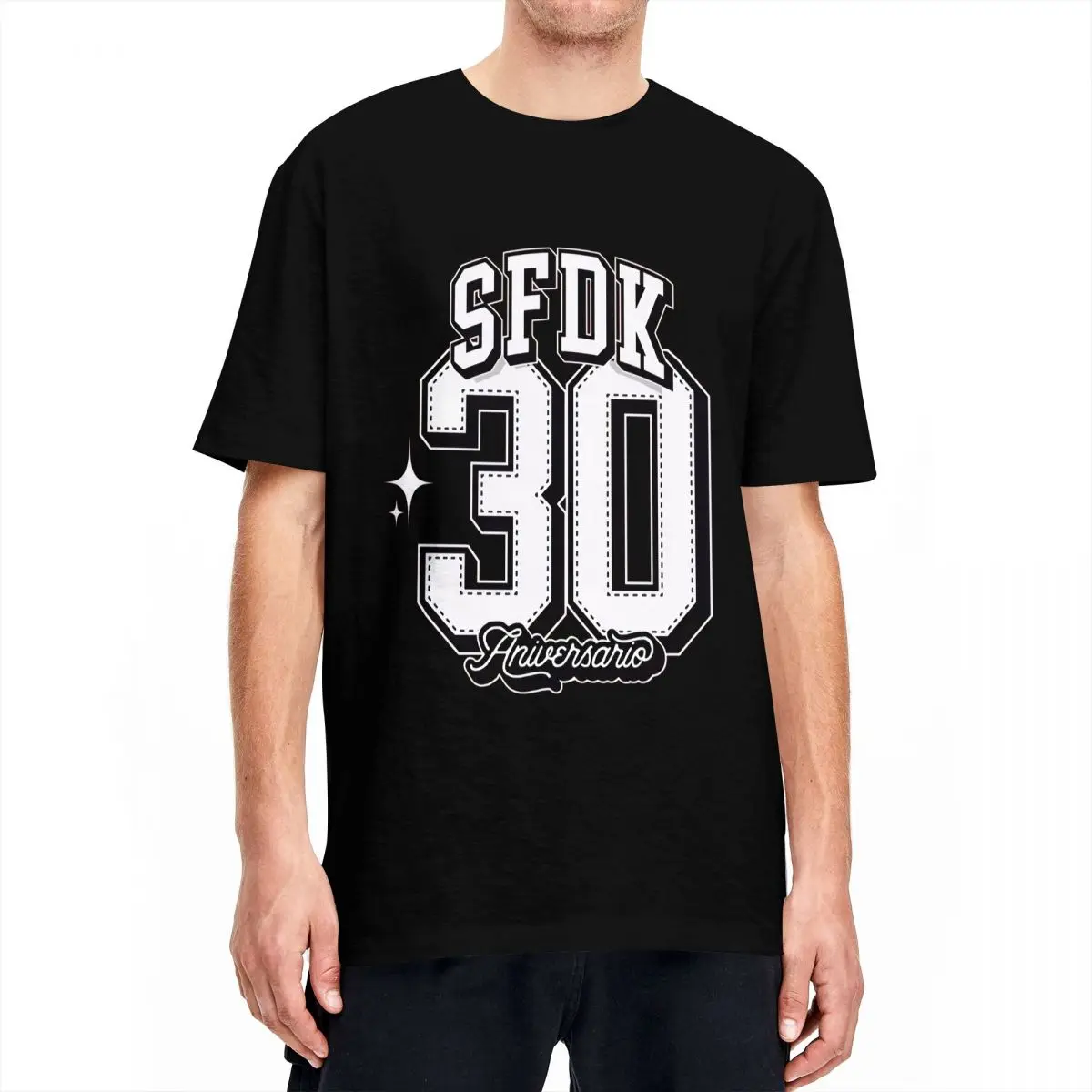 Men's T Shirt SFDK 30th Anniversary T-Shirts Fashion Summer Tees Streetwear Loose Pure Cotton Clothes Gift