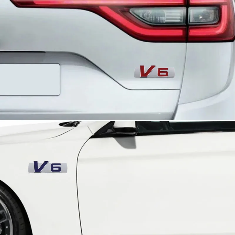 3D Premium V6 V-6 Engine Sign for SUV car Engine Hood Fender trunk Tail Rear Bonnet Decal Emblem Badge Sticker Nameplate