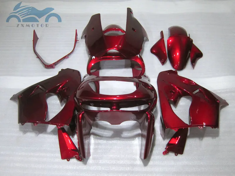 Motorcycle fairing kits for Kawasaki Ninja fairings kit ZX9R 1998 1999 ZX 9R 98 99 ABS plastic dark red road racing bodyworks