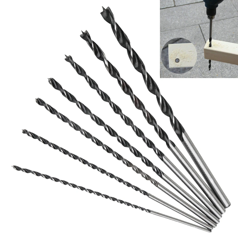 

7PCS/Set Wood Drill Bit Set 300MM Twist Carpenter Tools Drill Bits DIY Carpentry Tool For Metal Steel Bits Woodworking Tool