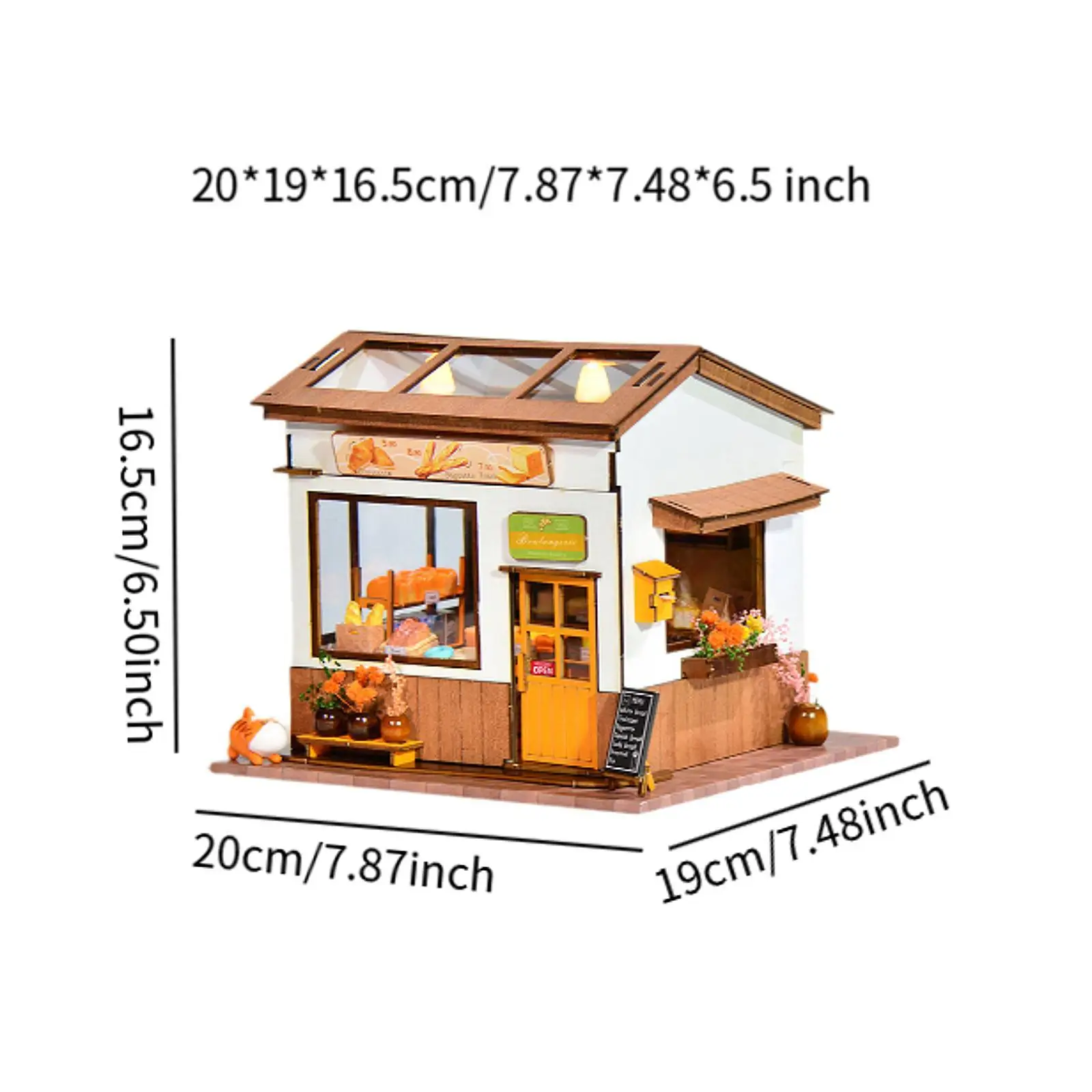DIY Domki dla Lalek Miniaturowe Zestawy Piekarnia Diorama Dom Kolekcje Ozdoby 3D