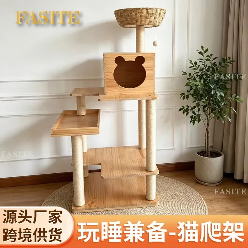For Small Medium Cats Cat Climbing Frame Simple Practical Strong Anti-Scratching Post Comfortable Resting Platform General