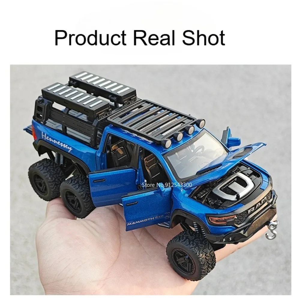 1:32 Mammoth Raptor F150 Legierung Modell Auto Spielzeug Sound Licht Diecast Metall Zurückziehen Off-road Pickup Modelle Sammlung Kinder geschenke – Detail 13