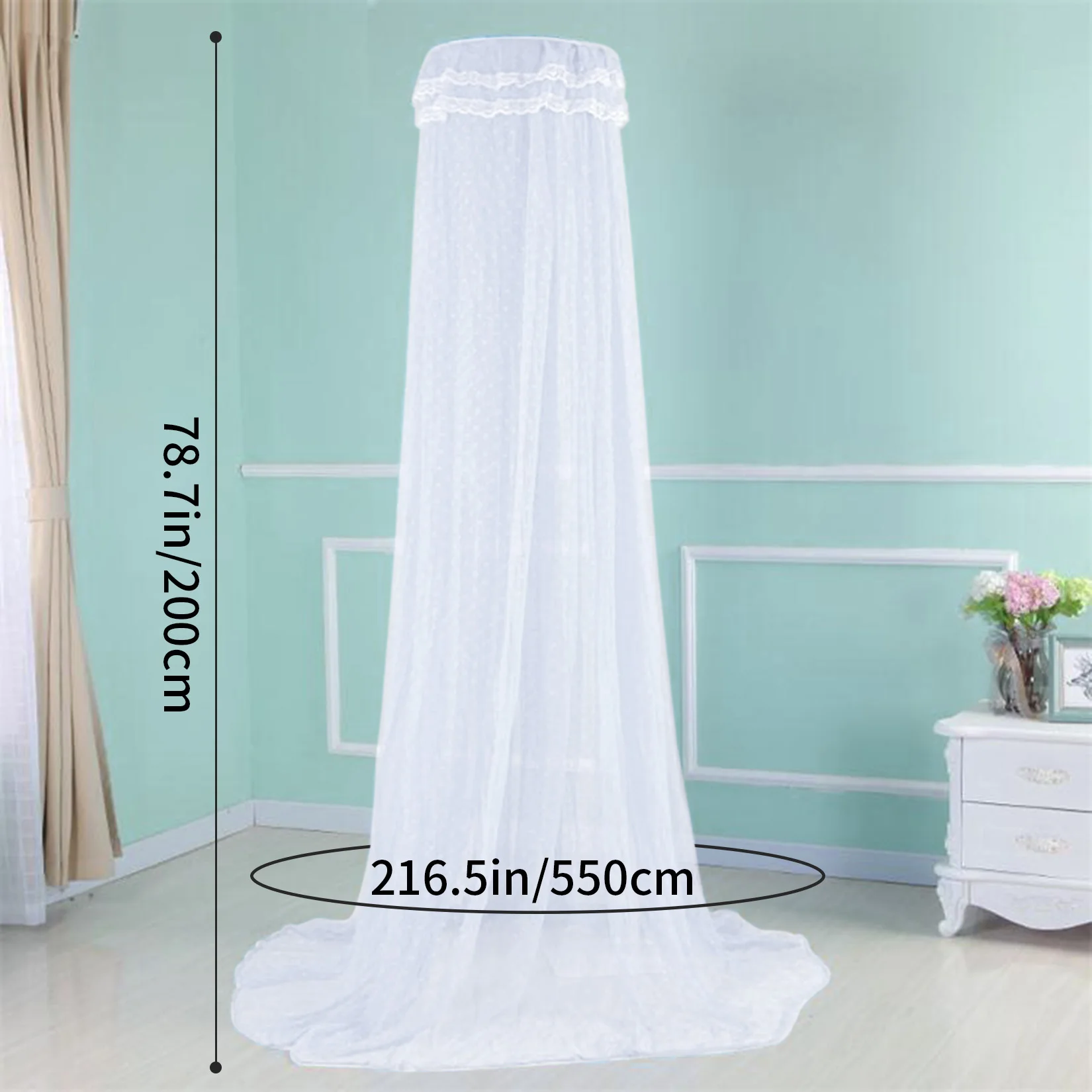 Baby Crib Netting Summer Baby Room Mosquito Net Baby Bed Canopy Tents Round Lace Dome Mosquito Netting Infant Cot Decor Nets