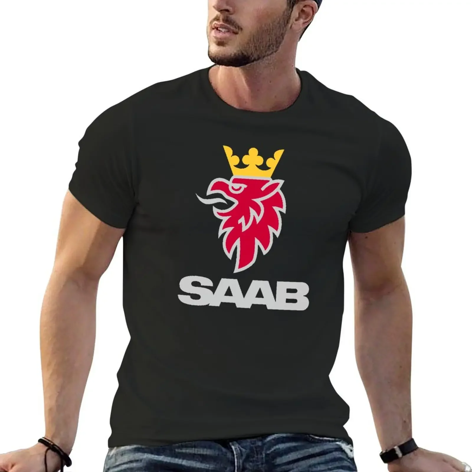 

Saab logo products T-Shirt sports fans vintage anime shirt animal prinfor boys workout shirts for men