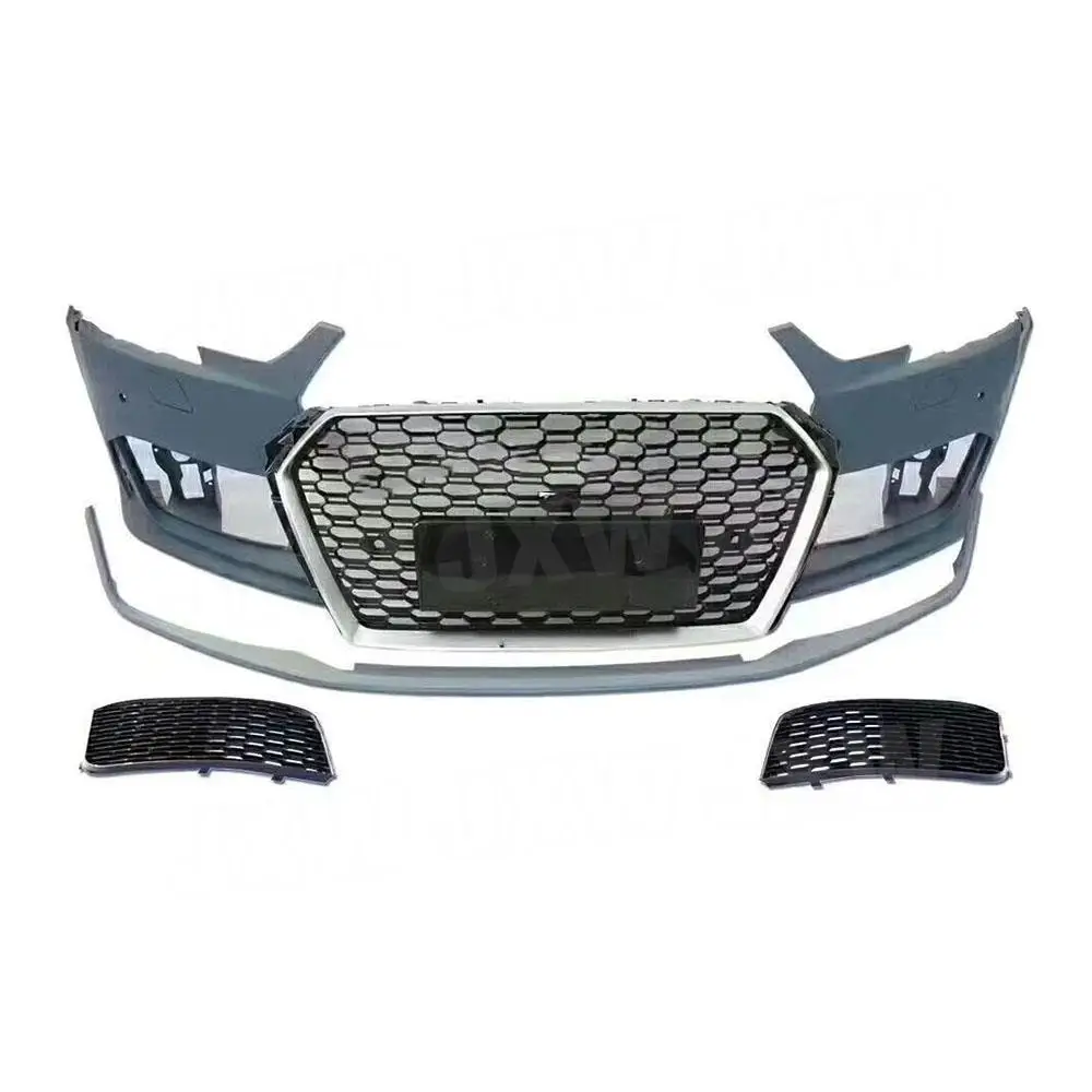 

JXWANCF PP Body Kit Car Auto Front Bumper Rear Diffuser Exhaust Pipes Racing Grills For Audi A4 RS4 2016 2017 2018