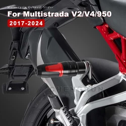 Exhaust Slider Aluminum for Ducati Multistrada V4S V4 V2 V2S 950 S Accessories 2017-2024 2023 2022 Motorcycle Falling Protection