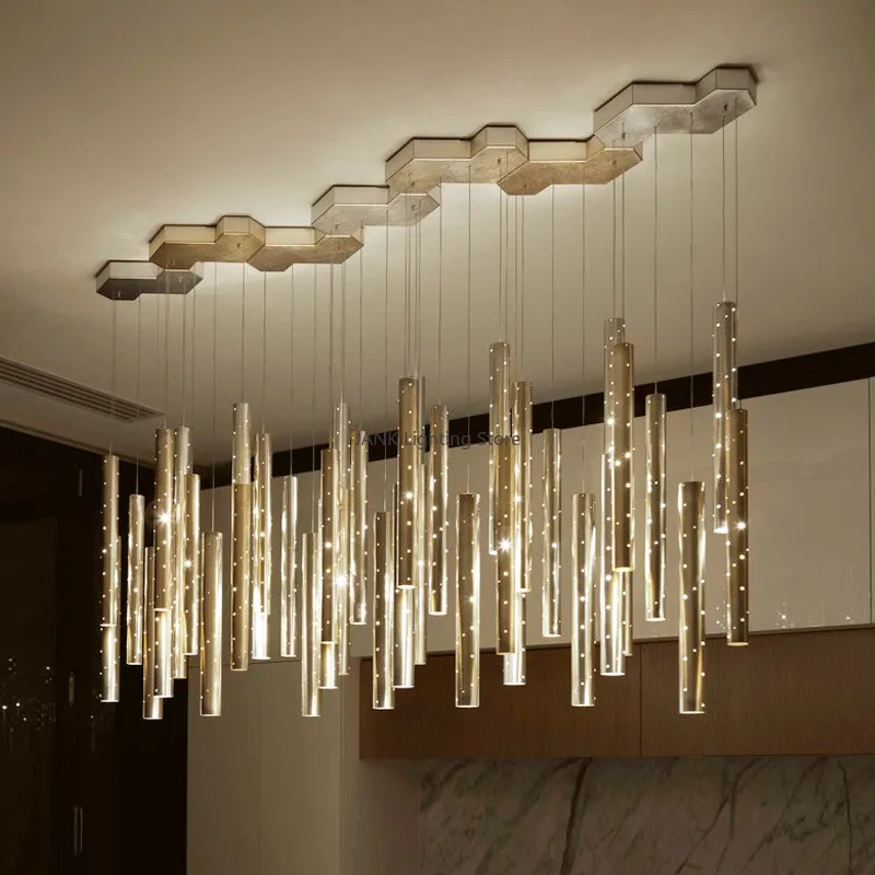 2024 Dining room Modern LED chandelier Nordic meeting room, living room decoration lighting Kitchen Island home hanging light