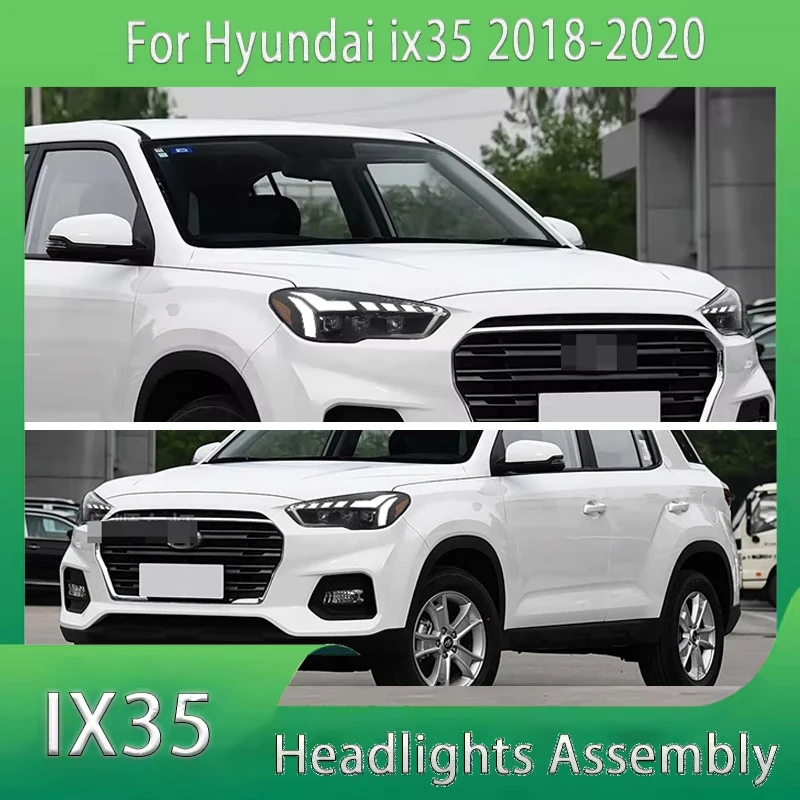 

LED Head Light Parts For Hyundai ix35 2018 2019 2020 Front Headlights Replacement DRL Daytime light Projector
