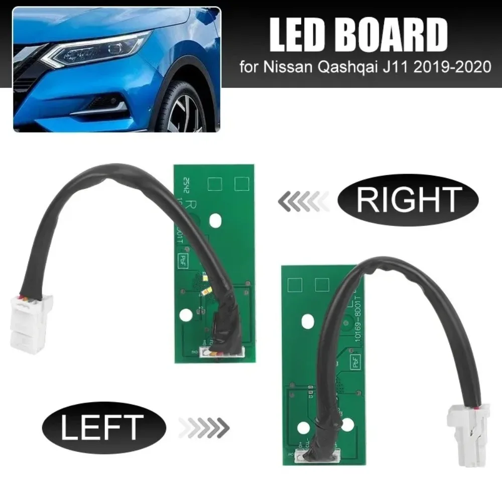LED DRL Boards Daytime Running Light Angel Eye Module Car Accessories for Nissan Qashqai J11 2017-2021 101698D01T
