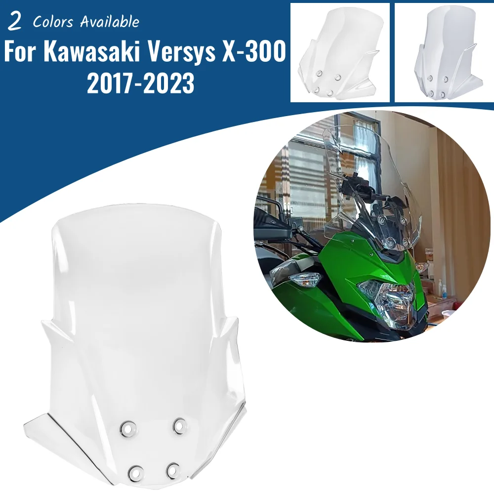 

For Kawasaki Versys X-300 VERSYS-X 300 2017-2024 2022 2021 2020 Windscreen Touring Fairing Windshield Wind Deflector Versys X300