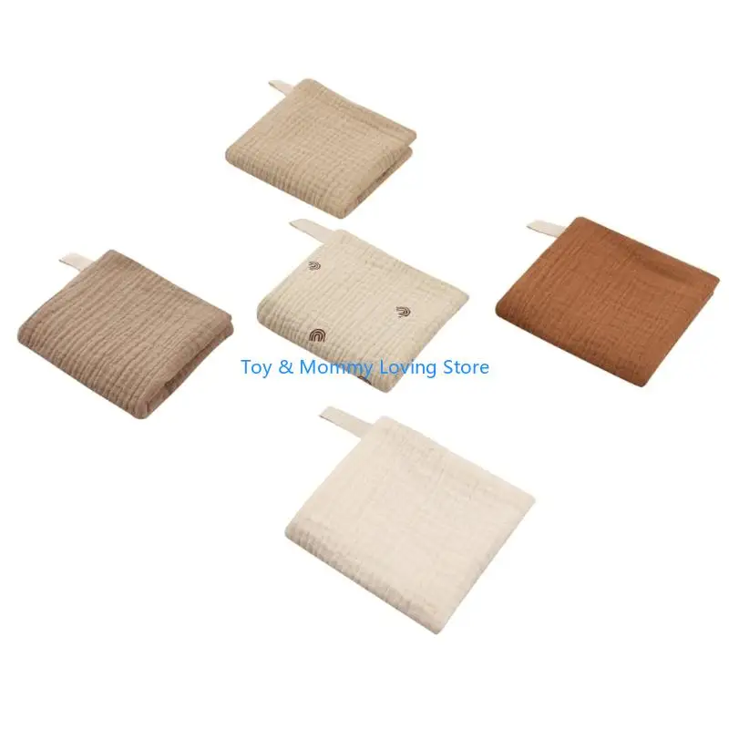 

Y1QF 5PCS Baby Cotton Soft Saliva Towels Newborn Handkerchief Bathing Feeding Face Washcloth Wipe Burp Bloths Baby Stuff