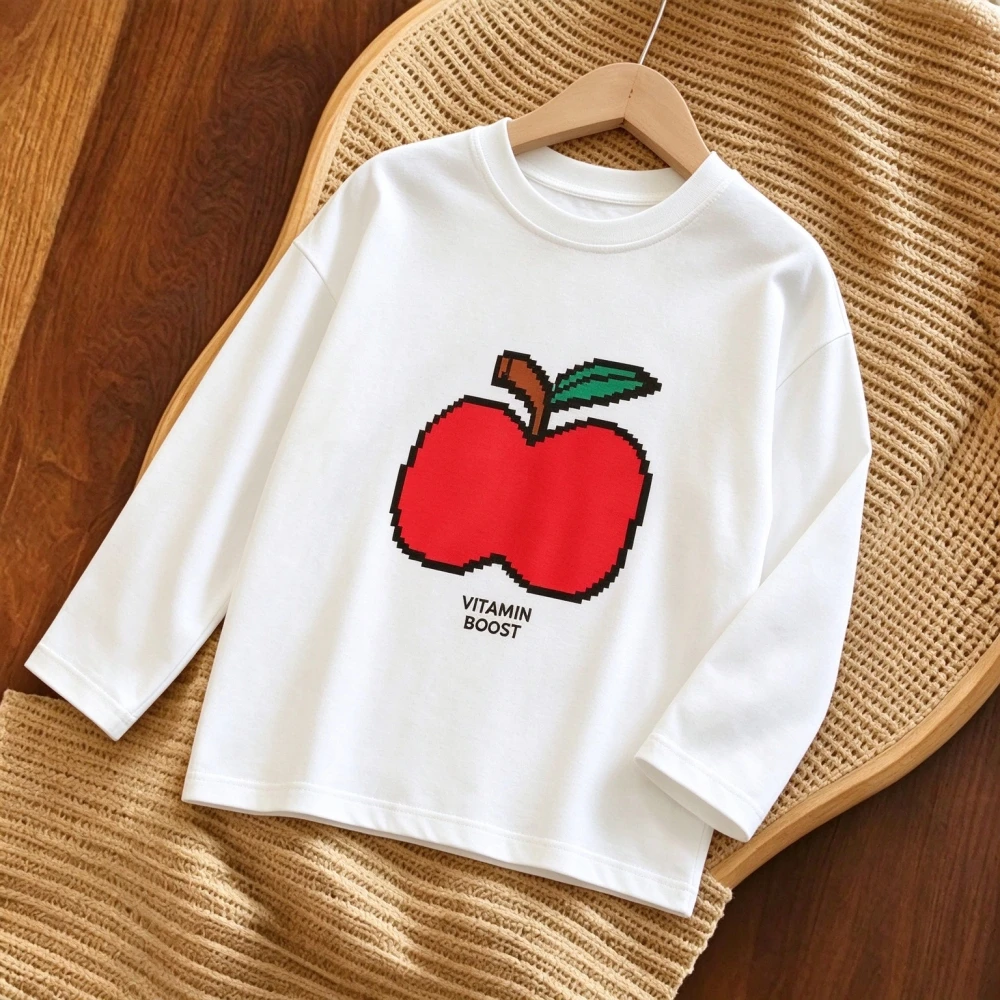 Children's Top Long Sleeve T-Shirt Round Neck  Baby Base Layer Shirt Casual Unisex Pure Cotton  Spring/ Autumn 2026 New Style