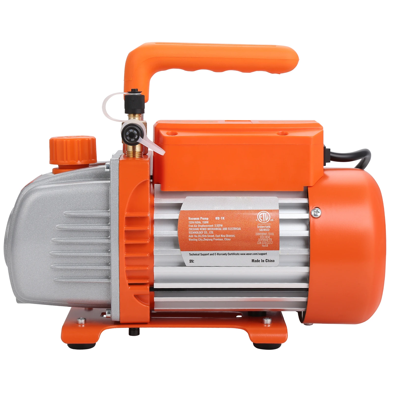 

VEVOR 1 и 2-ступенчатый вакуумный насос 3,5/5/7CFM AC120V Вакуумный насос для кондиционера для ремонта HVAC, обслуживания холодильного оборудования