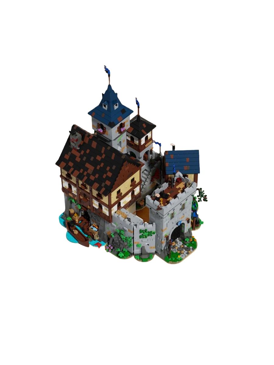 Stress Relief Toy 6609PCS Creative Black Falcon’s Castle Model Building Blocks With LED Light Construction Bricks