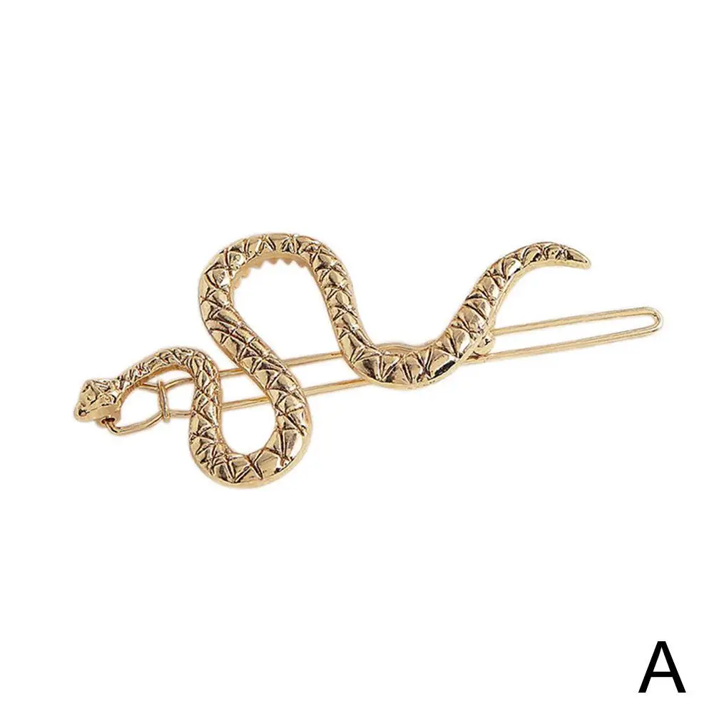 Retro Hairpin Female Ins Silver Snake Hairpin Dark Trend Side Cold Versatile Clip Style Personality Hairpins Snake D2x2