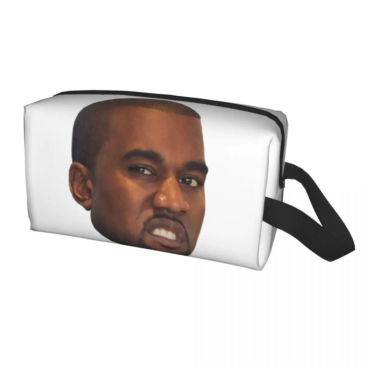 Funny Kanye West Meme Cosmetic Bag Women Cute Large Capacity Rapper Music Producer Makeup Case Beauty Storage Toiletry Bags