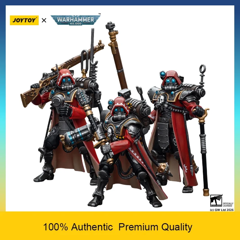 

In Stock JOYTOY Warhammer 40K Adeptus Mechanicus Skitarii Rangers 3-Pack 1/18 Sci-Fi Action Figure Set Collectible Model Toy