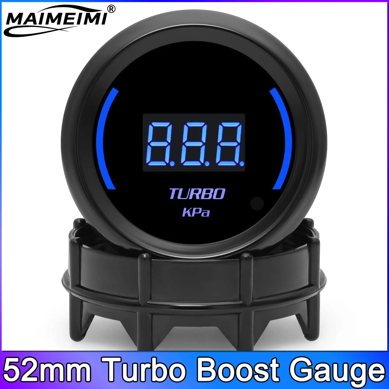 

Датчик турбонаддува 52 мм с синим окружающим освещением -1-3 Kpa Boost Gauge + датчик наддува Автомобильные аксессуары