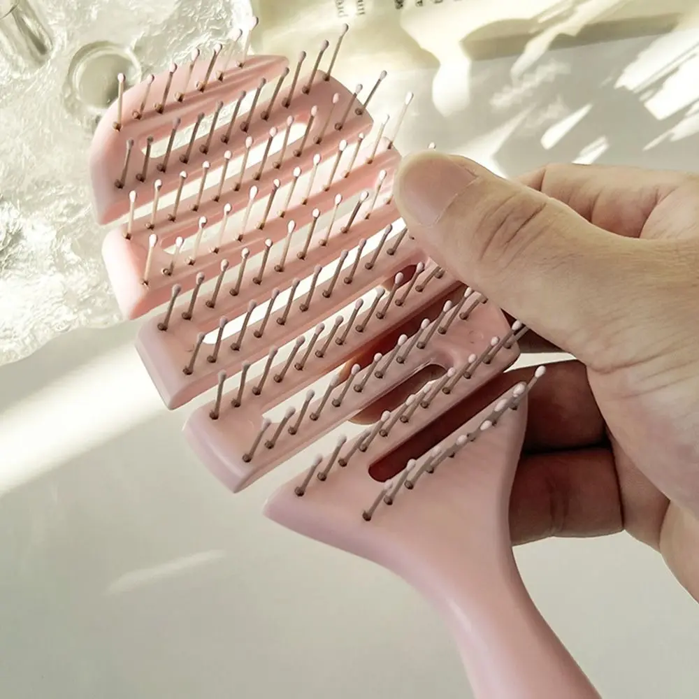 Cepillo de pelo con ventilación degradable para masaje del cuero cabelludo, peine hueco ABS de doble uso, peinado, peine para masaje del cuero cabelludo
