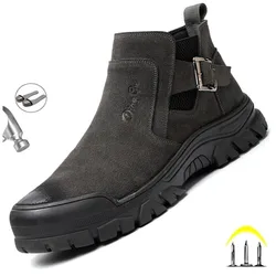 New 2023 Welding Shoes Men Work Safety Boots Puncture-Proof Spark Proof Indestructible Industrial Footwear Adult Shoes