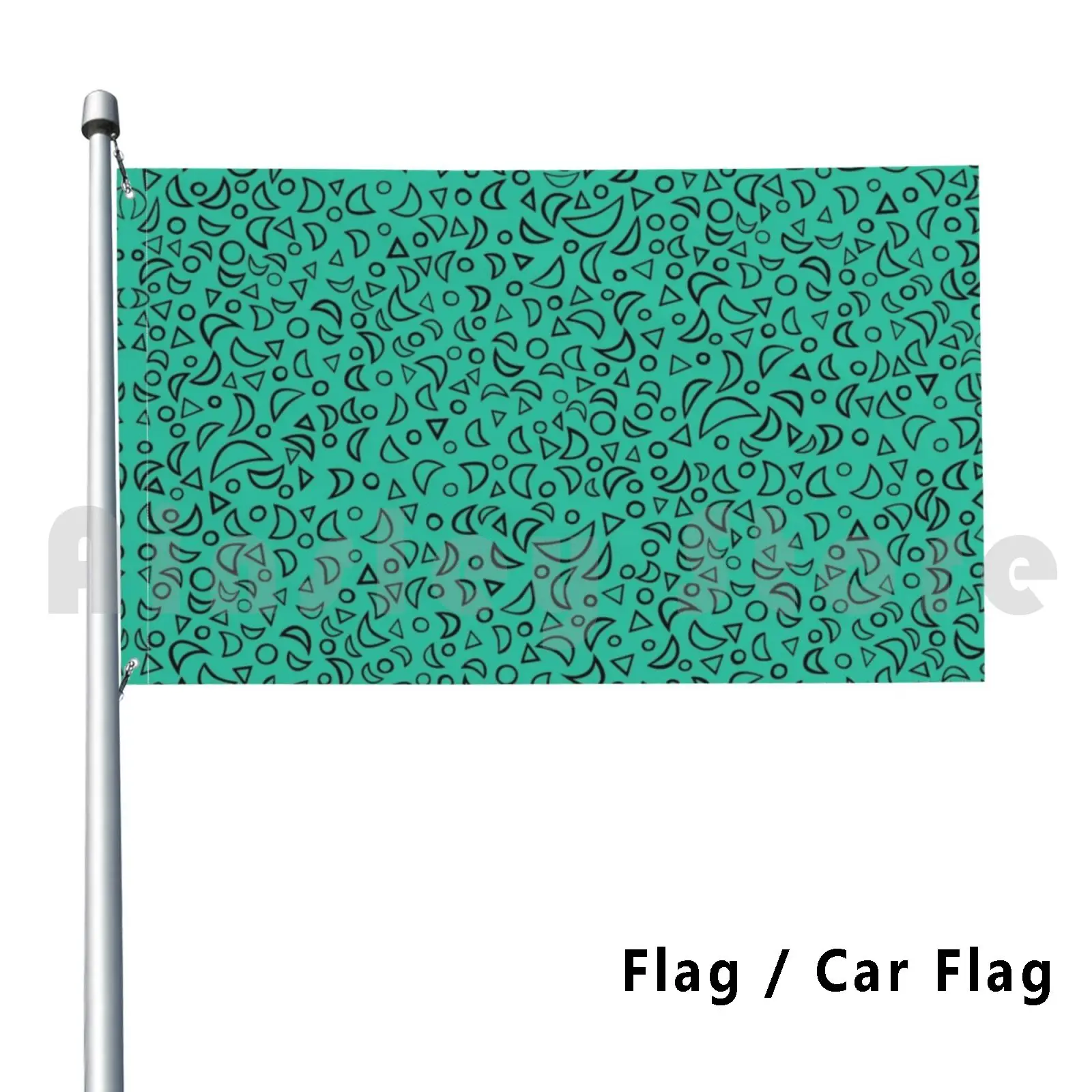 Moon & Stars Outdoor Decor Flag Car Flag Moon Stars Dots Circles Paisley Cheetah Hand Drawn Pattern Infinite Crumbs