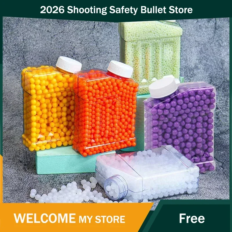 BB Bomb2027 Luminous Soft Rubber Bullets & BB Bullets Combo 6mm 7-8mm Safe Round Balls For Kids Toy Gun Outdoor Shooting Game